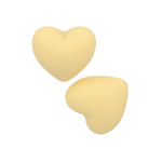 Perles en silicone Cœur 2,9 x 1,9 x 1,2 cm - jaune - 2 pcs