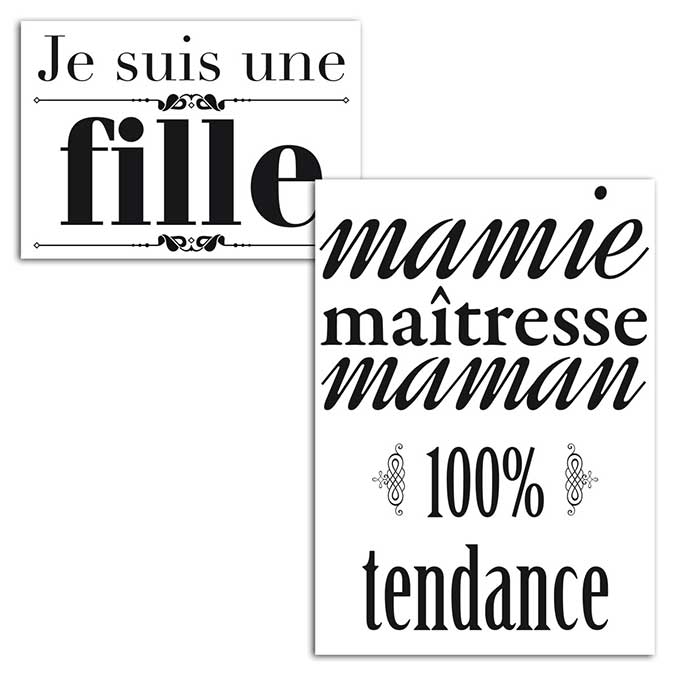 Transfert textile thermocollant 100% Tendance 15 x 21 cm - Rougier&Plé  Filles du Calvaire