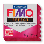 Pâte polymère Fimo Effect 56g - Rouge nacré