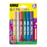 Colle pailletée set de 6 crayons assortis