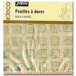 Feuilles à dorer - Carré bleu