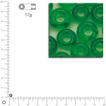 Mini perles de rocaille transparentes 2 mm - Vert moyen