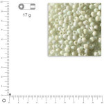 Perles de rocaille 2 mm opaques - Blanc lustré