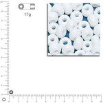 Perles de rocaille indiennes 4,5 mm - Blanc