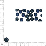 Sachet de perles en bois poli Ø12mm - Bleu foncé