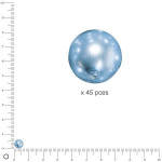 Perles en verre Renaissance 6 mm - Bleu azur