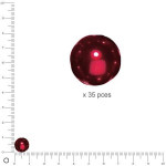 Perles en verre Renaissance 10 mm - Rouge