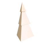 Support à décorer en bois - Sapin en pyramide - h. 18 cm