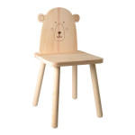 Chaise en bois pour enfant Ours adorable 29 x 29 x 53 cm