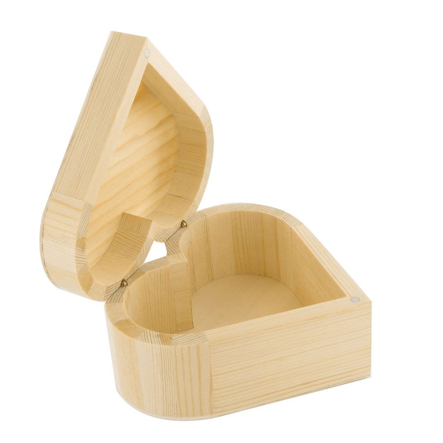 Petite boîte cœur en bois - 12 x 12 x 5 cm - Rougier&Plé Filles du Calvaire