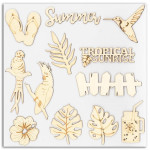 Formes en bois Tropical Paradise 12 pcs