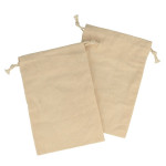 Sachet en toile avec cordon 10 x 15 cm x 2 pcs