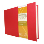 Livre à croquis format paysage couverture rouge 140g/m² - 14,8 x 21 cm (A5)