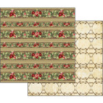 Papier Scrap - Bordures Roses