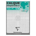 Bloc de papier calque Croquis échelle 92 g/m² 50 feuilles - 21 x 29,7 cm (A4)