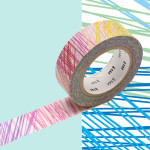 Masking Tape x Artist Kapitza Hachures multicolores 15 mm x 10 m