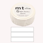 Masking Tape Slim basic Blanc 6 mm x 10 m 3 pcs