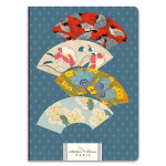 Carnet ligné A6 10 x 15 cm 100 g/m² 100p Éventails