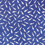Papier Lokta Imprimé 50 x 75 cm Sardines bleu blanc