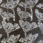 Papier Lokta Imprimé 50 x 75 cm Cigüe marron