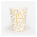 Gobelet en carton Perle dorée 8 pcs