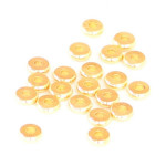 Perle rondelle intercalaire Heishi 6 x 2 mm Laiton doré