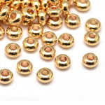 Perle rondelle intercalaire Heishi 3 x 2 mm Laiton doré