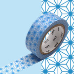 Masking Tape 1P Asanoha tsuyukusa 15 mm x 7 m