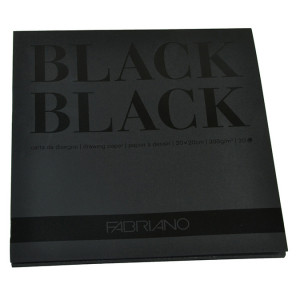 Bloc de papier 300 g/m² Black Black Lisse Ultra noir 20F - 20 x 20 cm