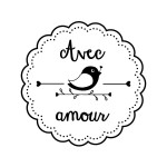 Tampon bois Woodies Amour 3 cm